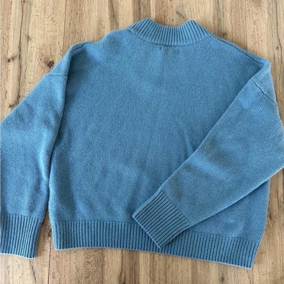 NAADAM Super Luxe Cashmere Mockneck Sweater Women’s Blue Size M - Picture 5 of 7